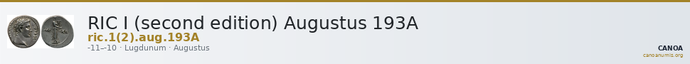 RIC I (second edition) Augustus 193A — CANOA