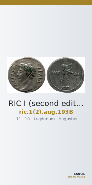 RIC I (second edition) Augustus 193B — CANOA