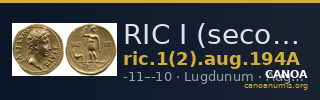 RIC I (second edition) Augustus 194A — CANOA