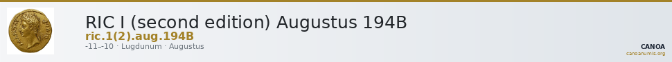 RIC I (second edition) Augustus 194B — CANOA