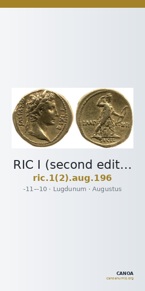 RIC I (second edition) Augustus 196 — CANOA
