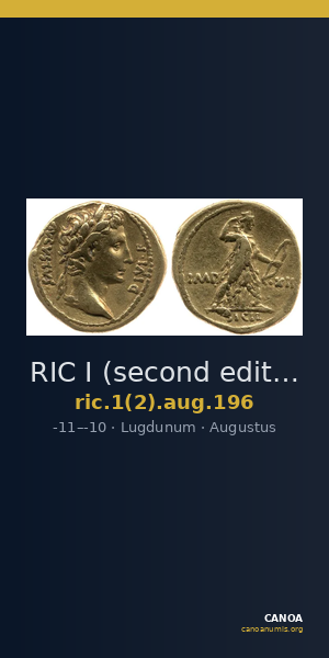 RIC I (second edition) Augustus 196 — CANOA