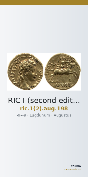 RIC I (second edition) Augustus 198 — CANOA