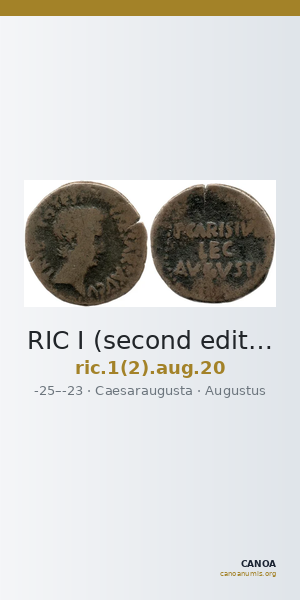 RIC I (second edition) Augustus 20 — CANOA