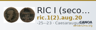 RIC I (second edition) Augustus 20 — CANOA