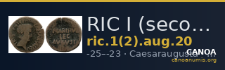 RIC I (second edition) Augustus 20 — CANOA