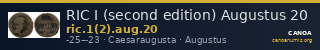 RIC I (second edition) Augustus 20 — CANOA