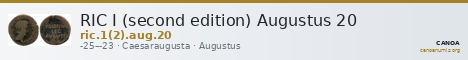 RIC I (second edition) Augustus 20 — CANOA