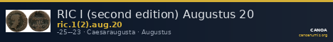 RIC I (second edition) Augustus 20 — CANOA
