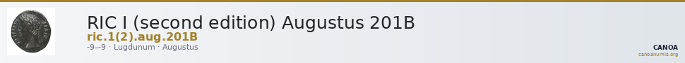RIC I (second edition) Augustus 201B — CANOA