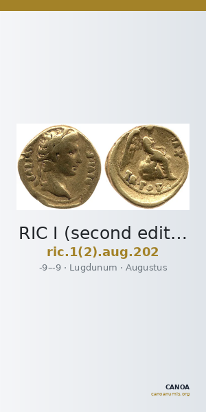 RIC I (second edition) Augustus 202 — CANOA