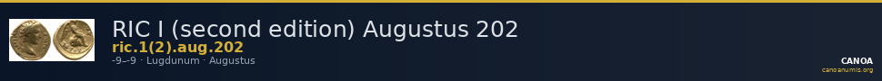 RIC I (second edition) Augustus 202 — CANOA