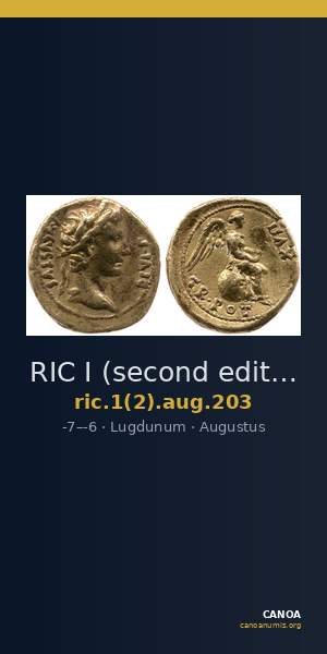 RIC I (second edition) Augustus 203 — CANOA