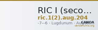 RIC I (second edition) Augustus 204 — CANOA