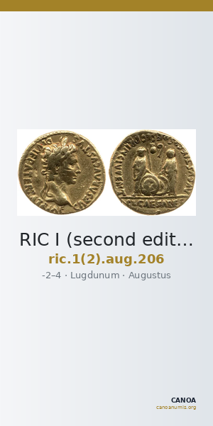 RIC I (second edition) Augustus 206 — CANOA