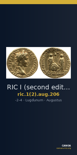 RIC I (second edition) Augustus 206 — CANOA