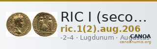 RIC I (second edition) Augustus 206 — CANOA