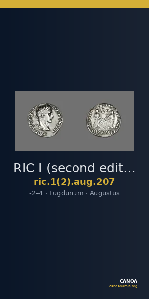 RIC I (second edition) Augustus 207 — CANOA