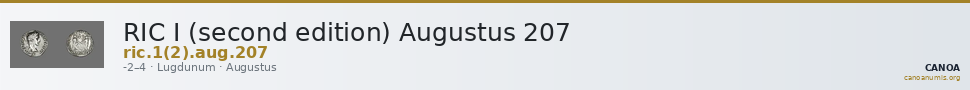 RIC I (second edition) Augustus 207 — CANOA