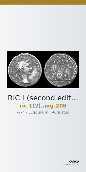 RIC I (second edition) Augustus 208 — CANOA