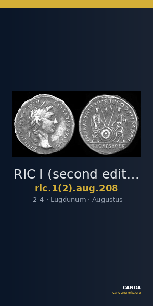 RIC I (second edition) Augustus 208 — CANOA