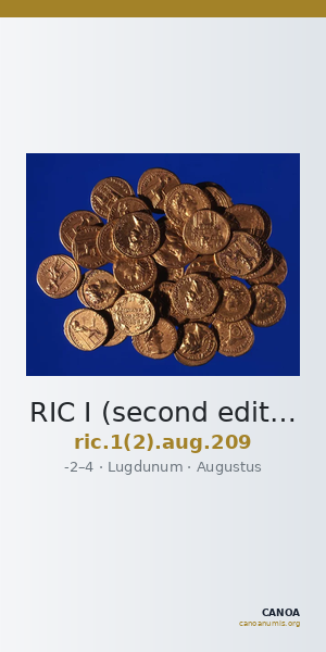 RIC I (second edition) Augustus 209 — CANOA