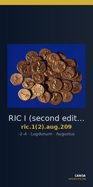 RIC I (second edition) Augustus 209 — CANOA