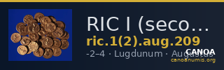 RIC I (second edition) Augustus 209 — CANOA