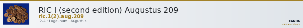 RIC I (second edition) Augustus 209 — CANOA