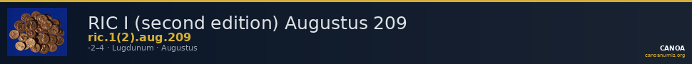 RIC I (second edition) Augustus 209 — CANOA