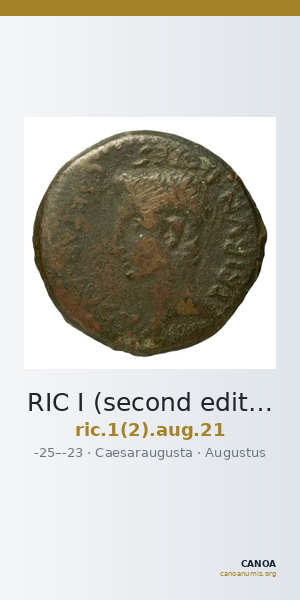 RIC I (second edition) Augustus 21 — CANOA