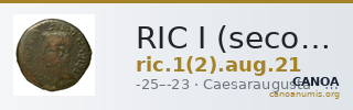 RIC I (second edition) Augustus 21 — CANOA