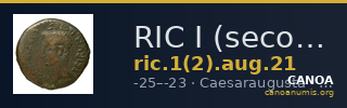 RIC I (second edition) Augustus 21 — CANOA