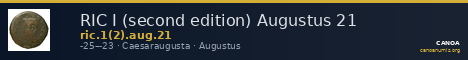 RIC I (second edition) Augustus 21 — CANOA
