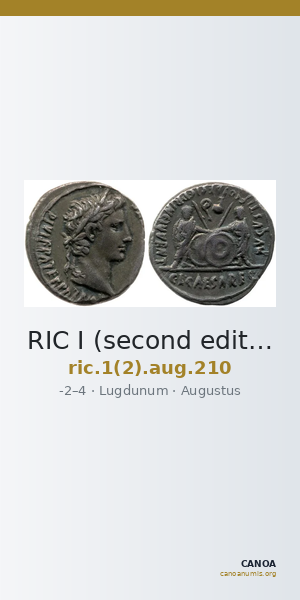 RIC I (second edition) Augustus 210 — CANOA