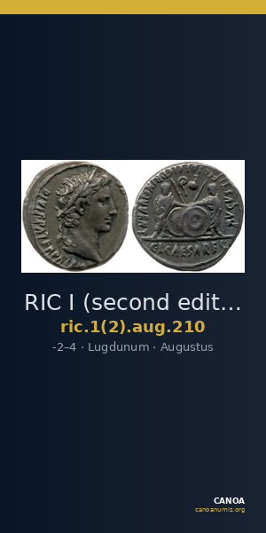 RIC I (second edition) Augustus 210 — CANOA