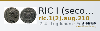 RIC I (second edition) Augustus 210 — CANOA