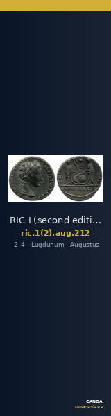 RIC I (second edition) Augustus 212 — CANOA