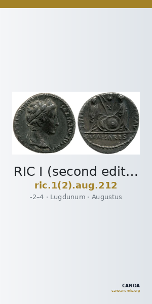 RIC I (second edition) Augustus 212 — CANOA