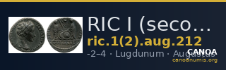 RIC I (second edition) Augustus 212 — CANOA