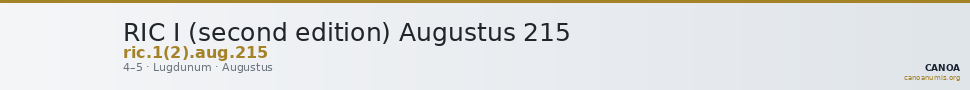 RIC I (second edition) Augustus 215 — CANOA