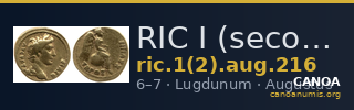 RIC I (second edition) Augustus 216 — CANOA