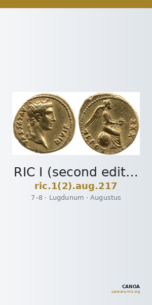 RIC I (second edition) Augustus 217 — CANOA