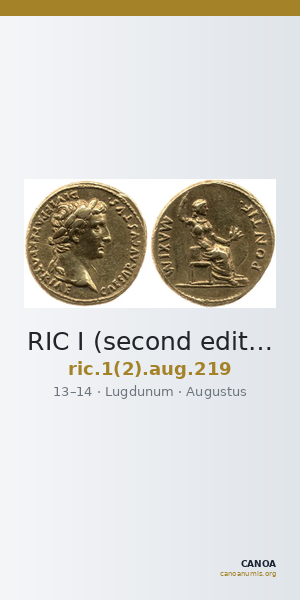 RIC I (second edition) Augustus 219 — CANOA