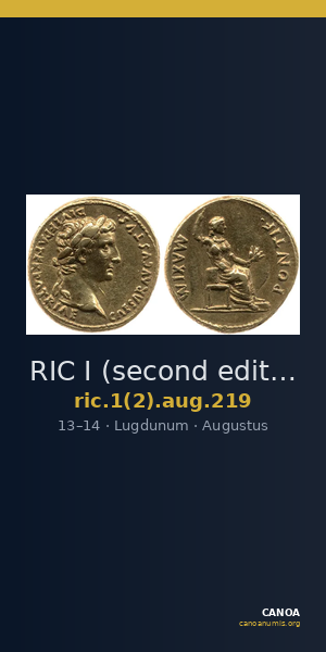 RIC I (second edition) Augustus 219 — CANOA