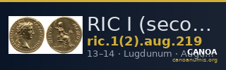 RIC I (second edition) Augustus 219 — CANOA