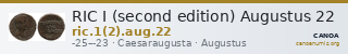 RIC I (second edition) Augustus 22 — CANOA