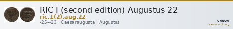 RIC I (second edition) Augustus 22 — CANOA