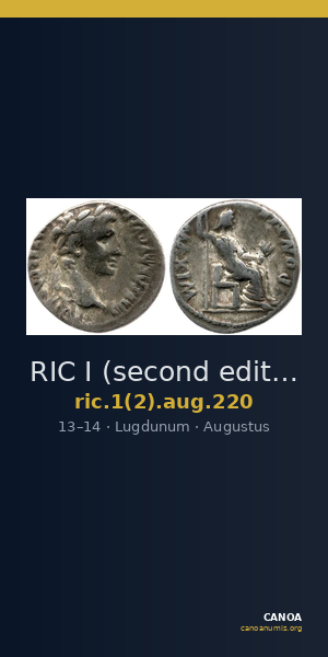 RIC I (second edition) Augustus 220 — CANOA