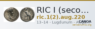 RIC I (second edition) Augustus 220 — CANOA